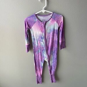 Little Sleepies Purple Watercolor Bamboo Viscose Zippy